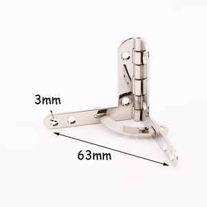4pcs Quadrant hinge Box hinge metal box hinges jewelry box hinge support hinge box hardware-43mmx39mm