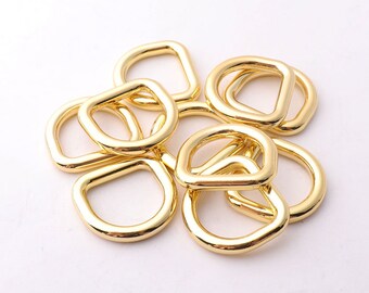 High Quality D-rings 5/8"inch(16mm) D-ring Findings Gold d ring buckles Sewing Straps Purse Rings Strap Rings Handbag Hardware