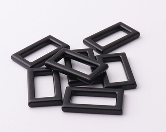 3/4"inch Black Rectangle rings Metal Rectangle Buckle Ring Purse ring rectangular ring Strap connector for bags fingdings