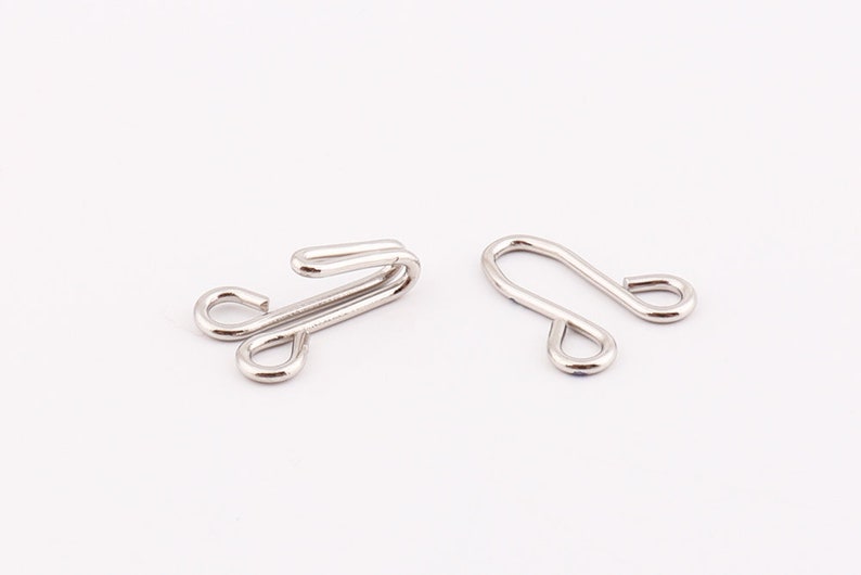 30set Large hook and eye clasp Silver hook and eyes fasteners Etsy