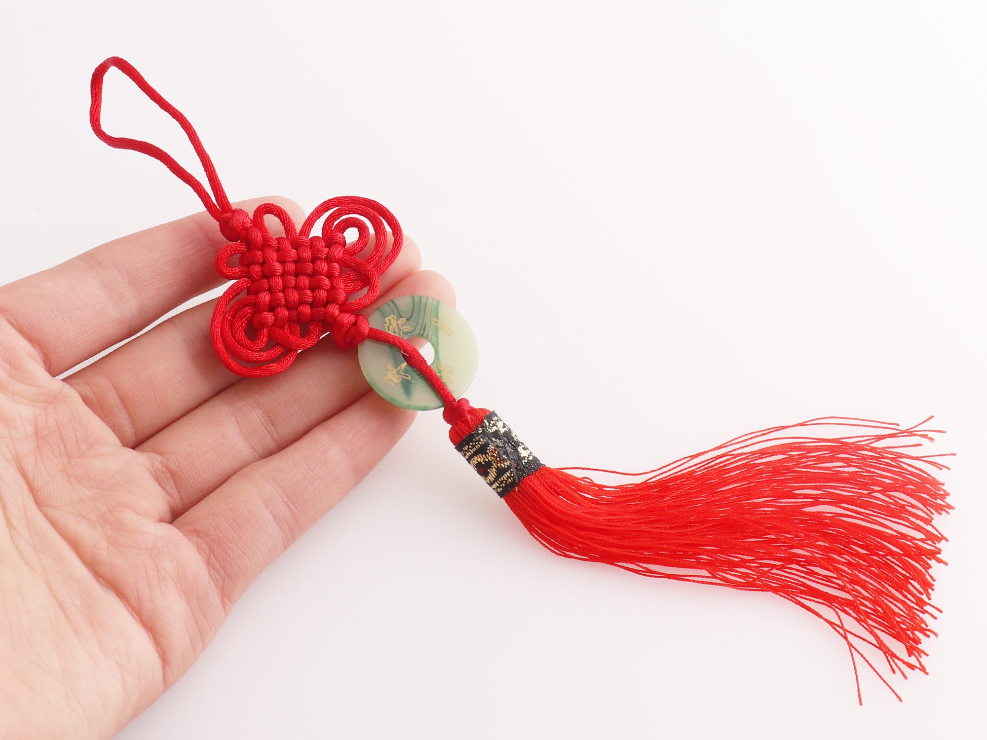 50 Pcs Handmade Red Chinese Knots Soft Tassels Holiday Gift For
