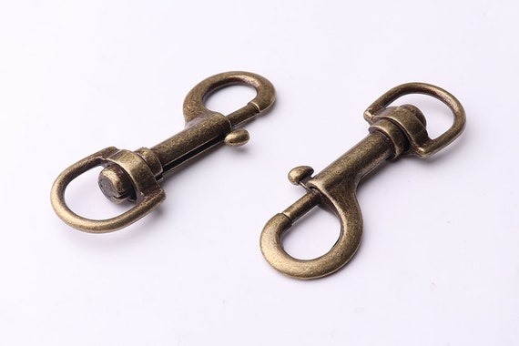 Métal Argent Mousqueton Crochets Boucle Pivot Pince de Homard Trigger Fermoir