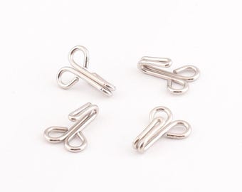Large Solid Sterling Silver Hook & Eye Clasp Set - 28mm (1.1"), 925 Silver, For Bracelets & Necklaces