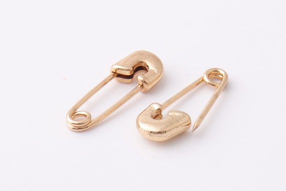 100pcs 20*8mm small Rose gold Color metal safety pins knitting tool garment