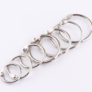 Silber Binder Ringe Scharnier Schwellen Split Ring Snap Ringe Karte Ringe Album Ringe Frühling O-Ringe Tor Ring Frühling Ring Verschluss Push Gate