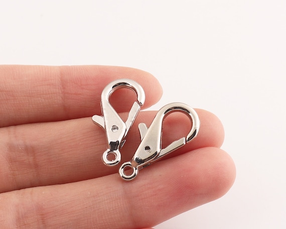 Mini Clasp Lobster Clasp Silver Solid Mini Lobster Claw Clasp Closure Jewellery Making Findings for Necklace Clasp Bracelet Linker 20pcs Etsy