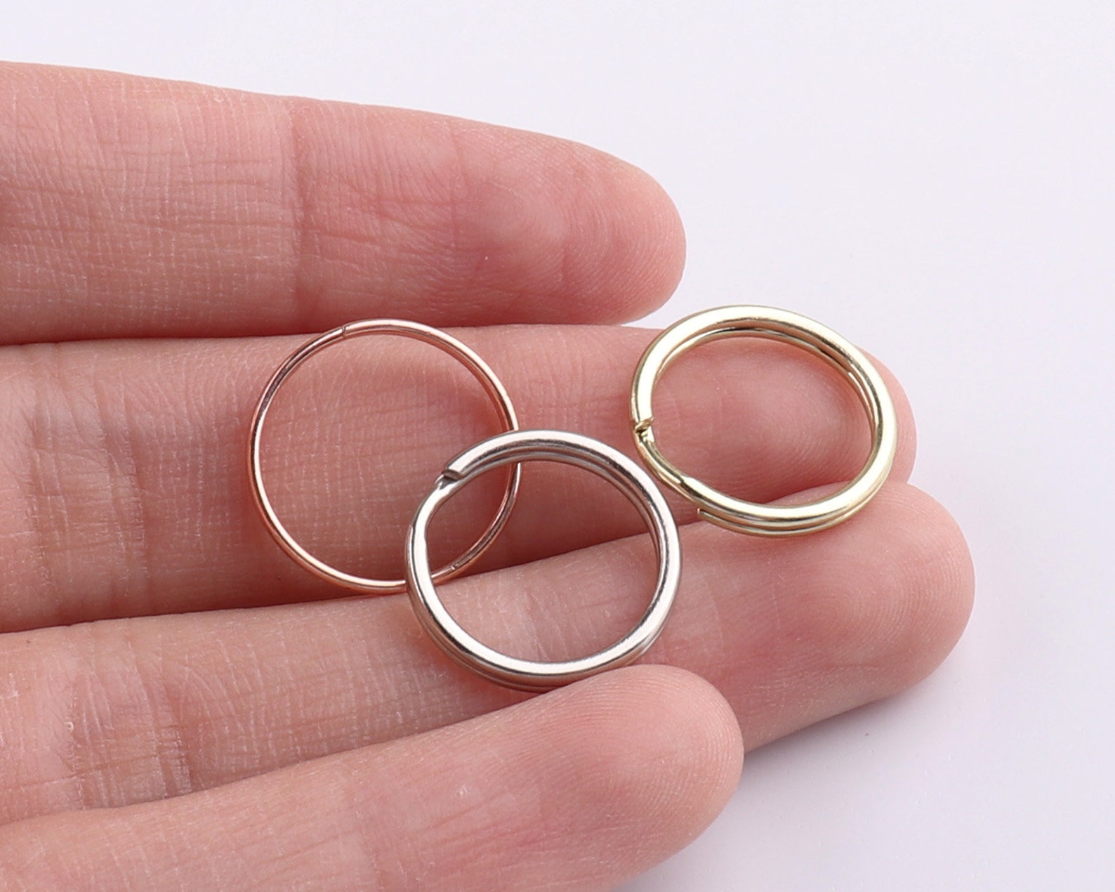100pcs Bulk split rings 15mm Gold silver Split Rings jump Etsy