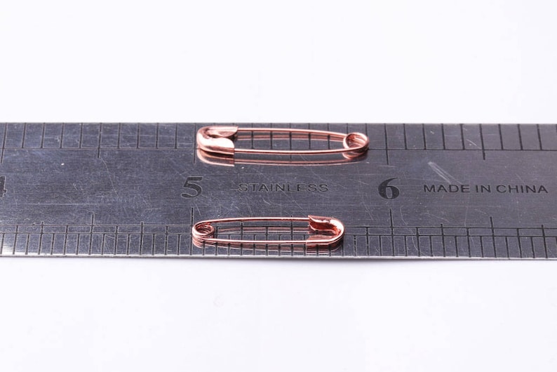 19mm 22mm Rose Gold Safety Pins Jewelry Making Pins Charming Etsy