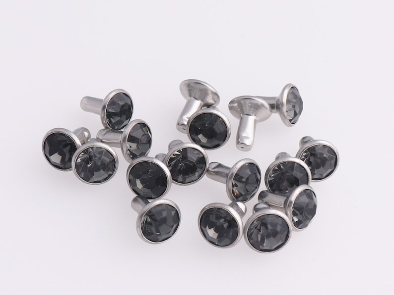 Rhinestone Rivets Rapid Rivet Studs Rivets Supplies Biker Etsy
