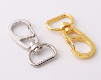 5/8"(15mm) GiratorioS oro plata giratorio gancho de presión Metal cierre disparador ganchos de gancho de bolso gancho gancho gancho de gancho gancho giratorio gancho