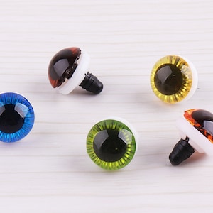 Toy Safety Eyes High Quality Multi Use Colored Toy Eyes 5mm, 6mm, 7mm, 8mm  9mm, 10mm Doll Eyes Plastic Animal Eyes Needle Felting 