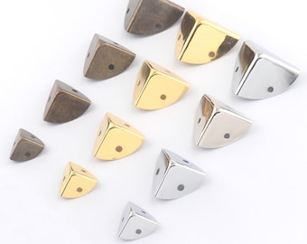 Protector de esquinas para bolso de mano de metal plateado, dorado y bronce de 19, 26, 30 y 35 mm, clip para esquinas de bolso, esquina decorativa, suministros para manualidades, 4 unidades