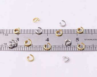 100pcs Open Jump Rings Split jump rings Ring Connector Jump Rings Split Ring