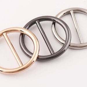 Round Belt Buckle Strap Buckles Slider Adjuster Buckle Strap Slide Buckle Adjuster Slider Buckle for Bags Findings 40mm 4pcs