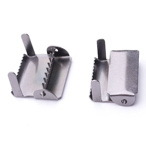 20pcs Suspender Slide Adjusters 26mm(inner) Suspender Clips Belt Buckle Ratchet Adjusters with Legs Suspender Strap Adjusters