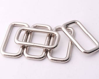 10pcs Rectangle rings 1"inch rectangular buckles Purse ring Strap Rectangle Ring Purse Handbag Leather Craft Hardware