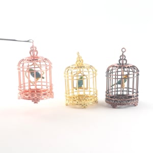 1:12 Miniature Mini birdcage Dollhouse Simulation Ornament Decor Toys Accessories for DIY Crafts Creat