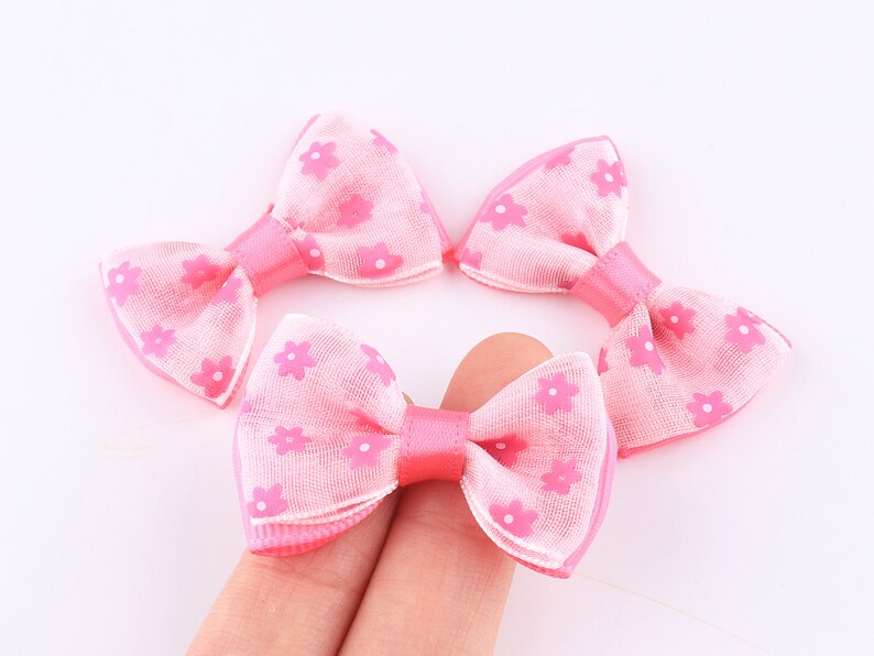 Hair Bow Hair Clips Bowknot Charms Girls Hair Bows Pink Etsy