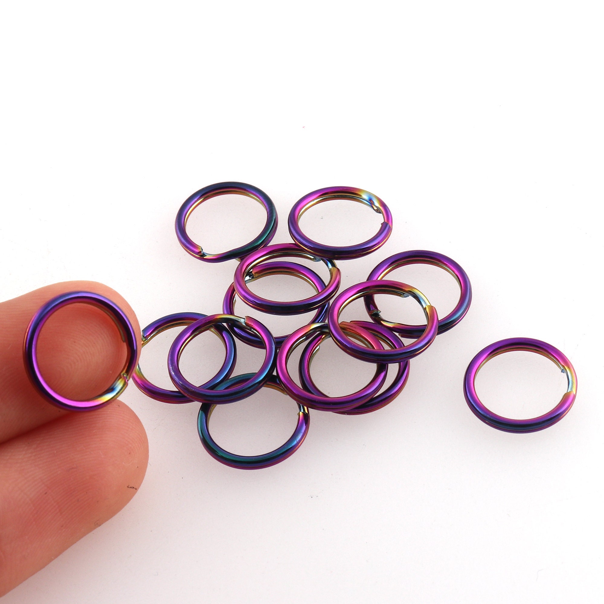 Rainbow Jump Rings 12mm Double Loops Jump Rings Split Ring Jewelry ...