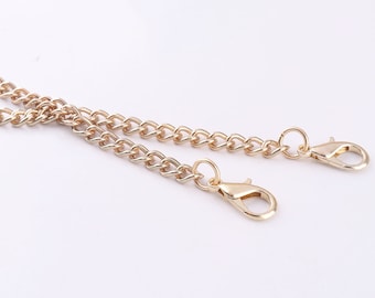 Bag Chain with Lobster Clasp Metal Chain Purse Strap Bag Hardware Wrist Strap Chain Strap for handbag 120cm