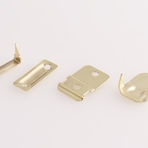Hook and Eye Clasp Waistband Hook Metal Hook and Eyes Fasteners for Trouser and Skirts Gold 30sets