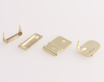 Hook and Eye Clasp Waistband Hook Metal Hook and Eyes Fasteners for Trouser and Skirts Gold 30sets