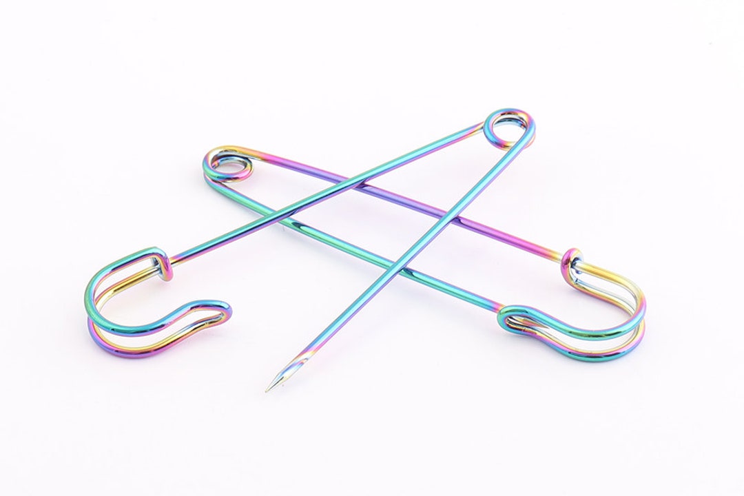 6pcs Rainbow Safety Pins, Large Safety Pin, Giant Safety Pins