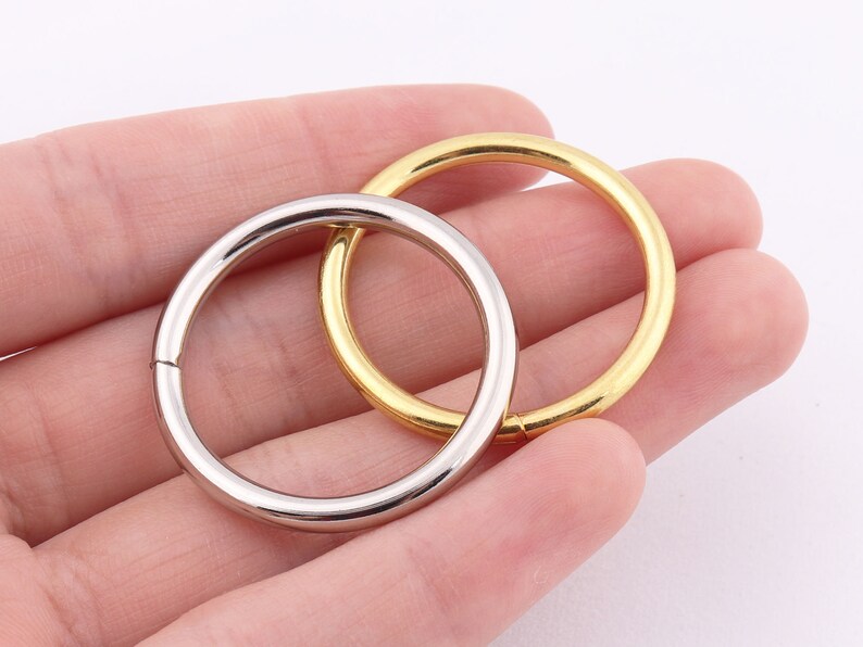 Webbing 20pcs O Rings Round Rings Wire Formed Rings Purse Ring Bag Making Hardware Supplies For 1/'/' inch 25mm