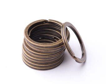10 pièces Bronze Grand Anneaux Fendus 30mm Grand Anneau Fendu Rond Porte-clés Fendu Plat Porte-clés Fendu Résultats