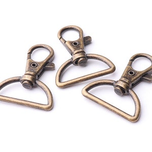 6pcs 1inch25mm Lobster Swivel Clasps Swivel Clip Landyard Hooks Lobster Clasp For Keychain clasp Purse clasp strap clasp image 2