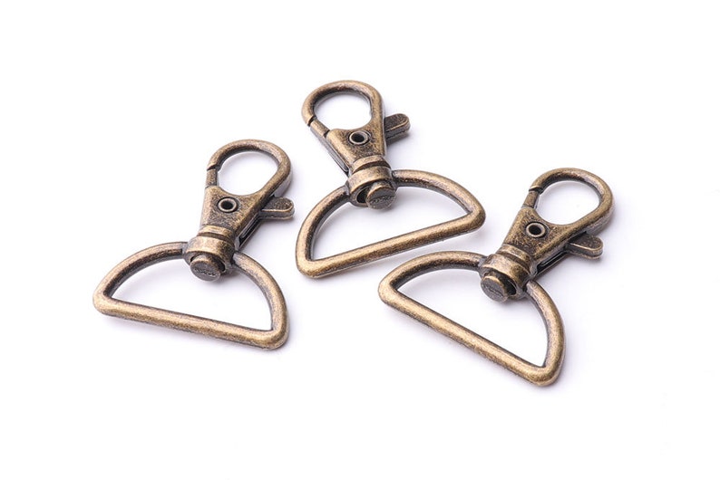 6pcs 1inch25mm Lobster Swivel Clasps Swivel Clip Landyard Hooks Lobster Clasp For Keychain clasp Purse clasp strap clasp image 2