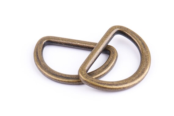 Solid Brass D-Rings, Purse & Bag Metal D Rings