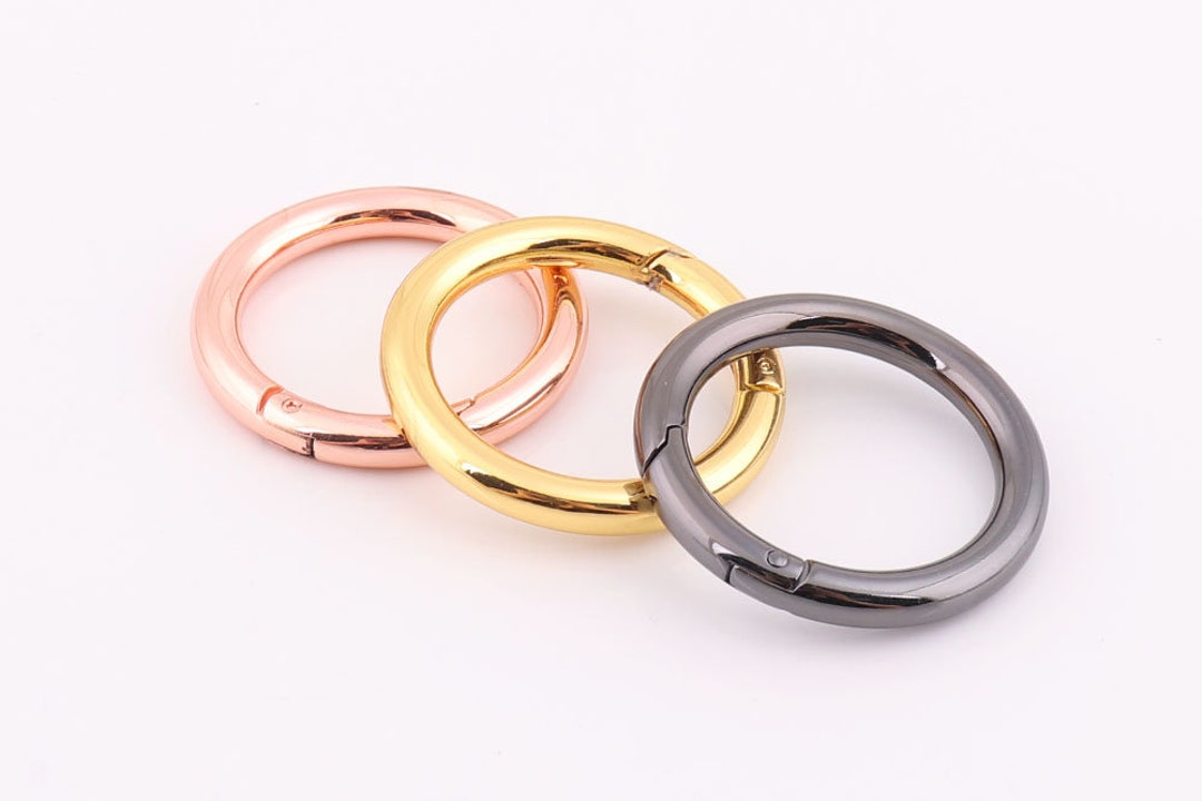 Spring Gates D Rings 6pcs Spring Gate Ring 45mm(od) Metal O Rings Spring Ring Clasp Push ...