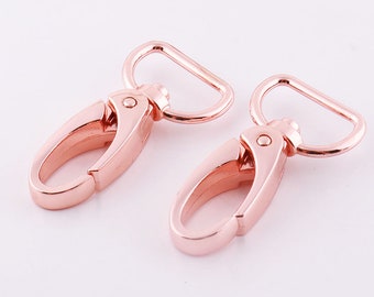 6pcs Rose gold Swivel Clasp 3/4"inch(19mm) Swivel Hook Push Gate Snap hook Purse hook swivel Lobster clasp purse clasp