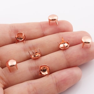 50pcs 7mm Rose gold Nailhead Studs Dome Nailheads Spots round rivet studs Metal Studs Nailheads Spikes