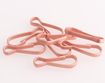 Lanyard clips Snap hooks Lanyard hook clasp Spring clips for ID Card/ cellphone/key chain 20*8mm Rose gold 100pcs