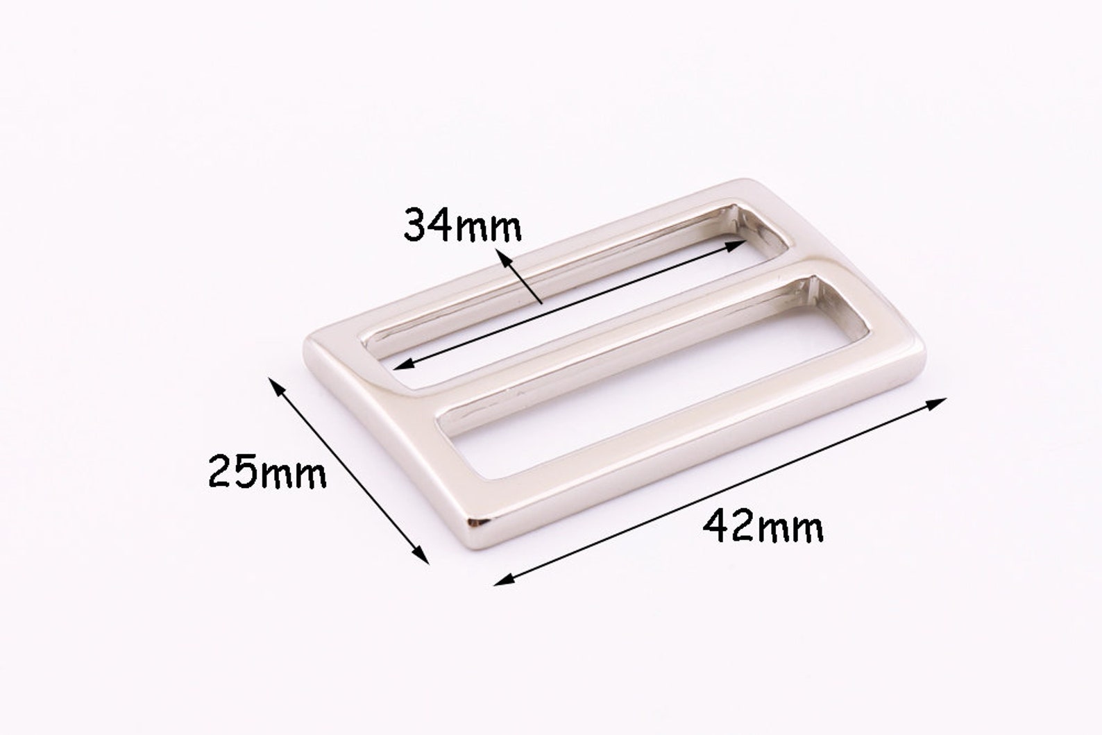 Sourcing Map Glissières Boucles, 12pcs 40x17x2.3mm Métal Rectangle