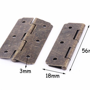 6pcs bronzen vlinder scharnier vak scharnier metalen doos scharnieren sieraden doos scharnier ondersteuning scharnier vak maken hardware