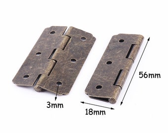 6pcs Bronze butterfly hinges Box hinge metal box hinges jewelry box hinge support hinge Box Making hardware