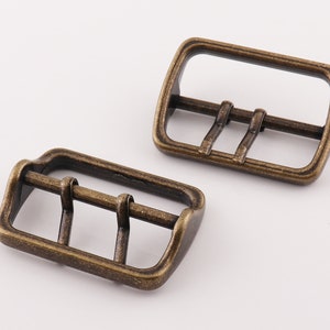 Belt buckle Bronze strap buckle metal adjustable buckle slide buckle pin buckle for straps,triangular 2pcs 38mm