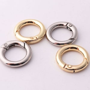 6szt Spring Gate Ring 20mm srebrny o-ringi pierścień sprężynowy o pierścienie push Gate o ring push Snap haki aluminiowe klamry wysokiej jakości
