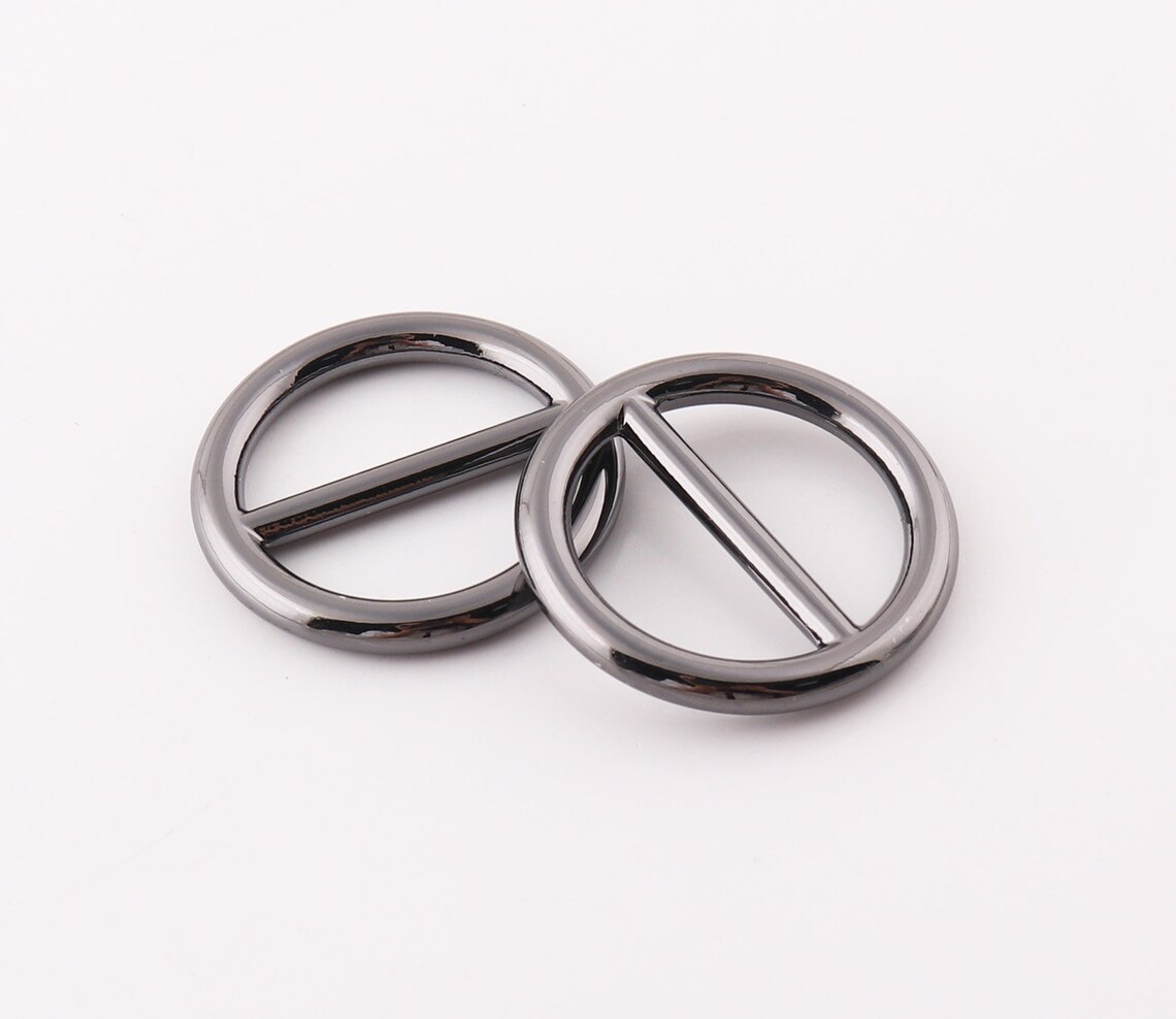 Gunmetal Adjuster Buckle 15mm Round Metal Slide Buckle Etsy