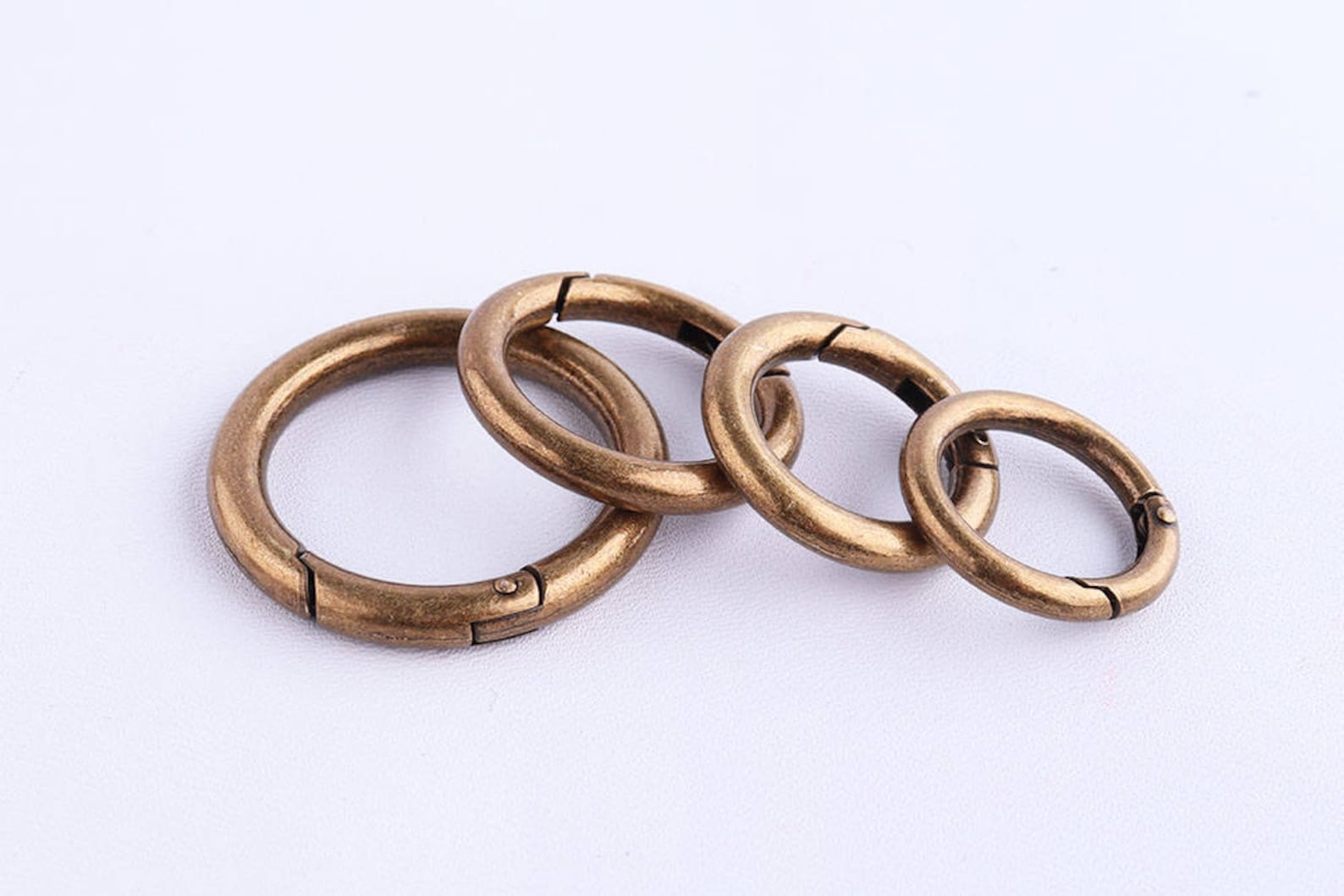 Spring Gate Round Ring 6pcs Antique Brass Spring Gate Ring Round Gate Ring Spring Ring Clasp ...