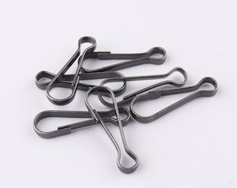 Black Lanyard Hooks Lanyard snap clip hooks Lanyard clasp lanyard spring clips Metal Lanyard clips hook for card key chain 30pcs