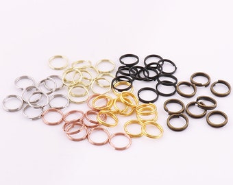 100 Stk. 10mm Doppelschlaufen Doppelschlaufen Doppelschlaufen Doppelschlaufen Ringe Doppelschlaufe Ringe klein Schlüsselring SchmuckTeile