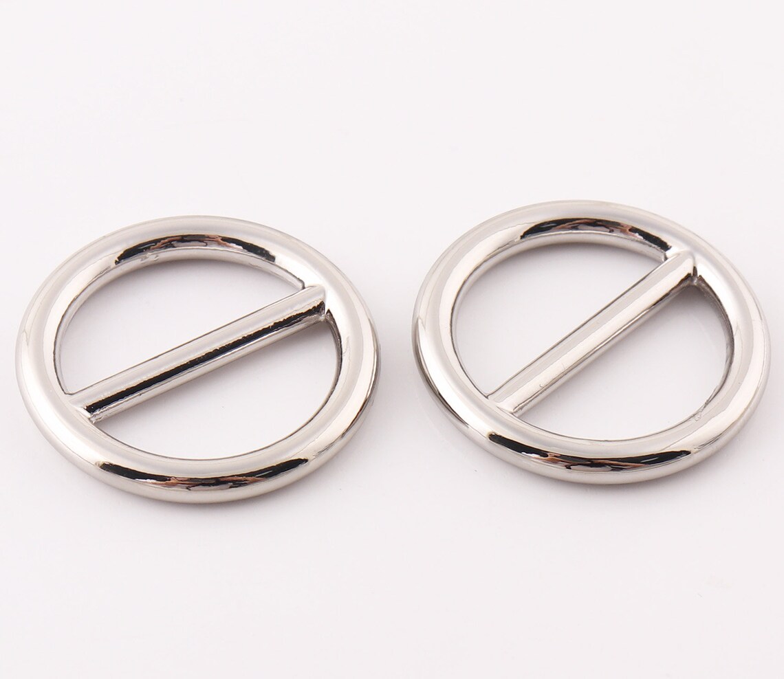 Silver Adjuster Buckle 15mm Round Metal Slide Buckle Adjuster Etsy