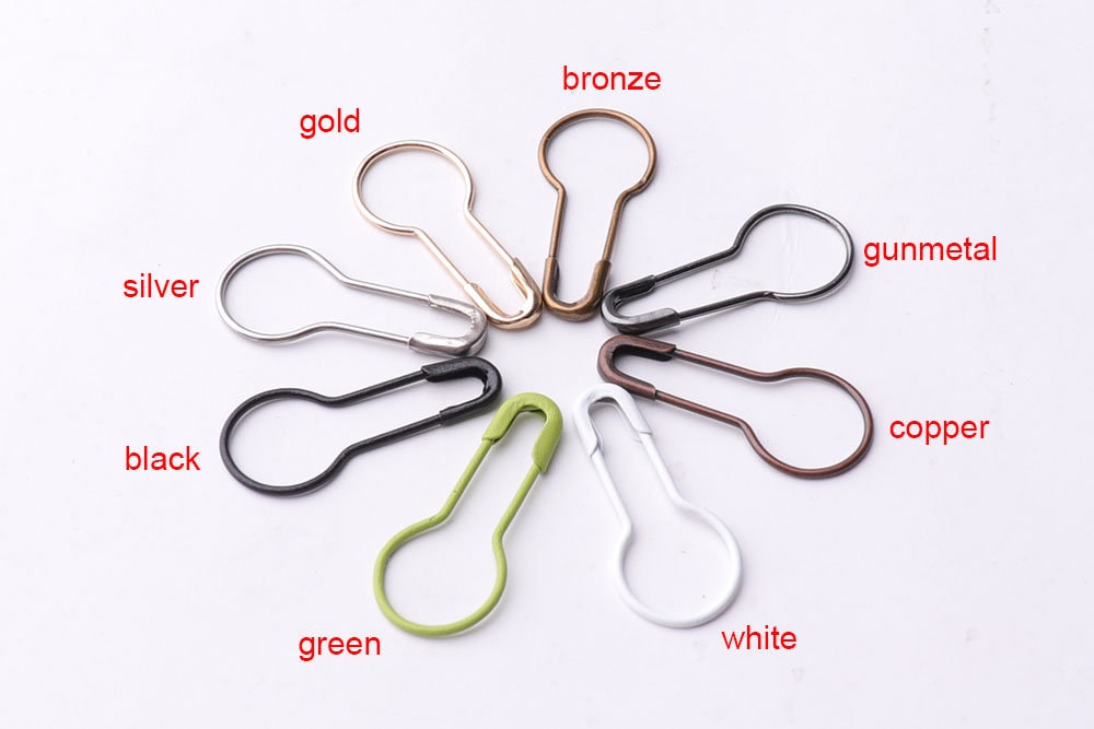 Locking Metal Stitch Markers Are Pear-shaped for Snag Free Knitting and  Crocheting, in Antique Bronze and Black Finish 