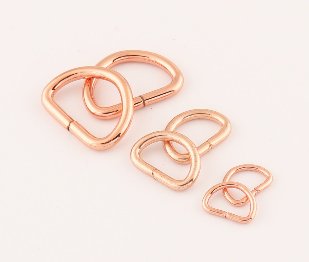 D Rings Seamed Rose Gold D-rings for Bags Bag Hardware Purse Ring D ...