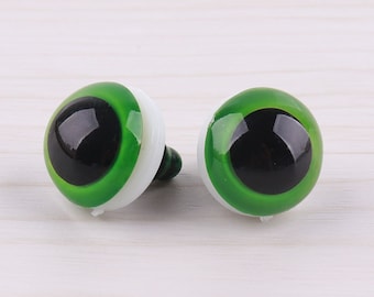 5pair 15mm Plastic Eyes Green Toy Safety Eyes Amigurumi Eyes Round safety eye Animals eyes Doll Eyes With Washers