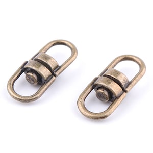 30pcs Swivel Connectors Keyring Connectors Keychain Connectors Metal Swivel Ring Connectors Swivel Clasps for Key Rings Key Chains